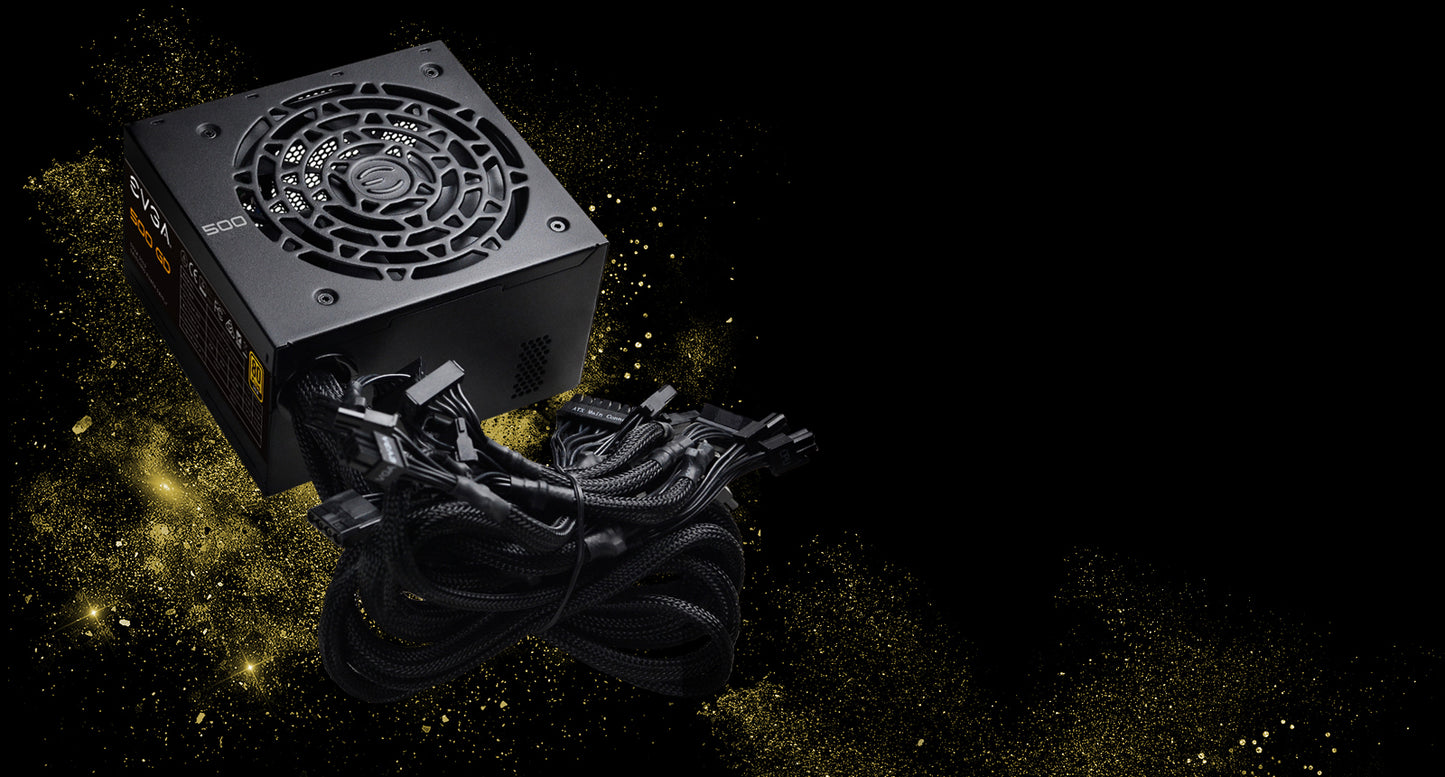 EVGA 500 GD - 500 W 80 PLUS GOLD Certified Non-Modular Active PFC Power Supply