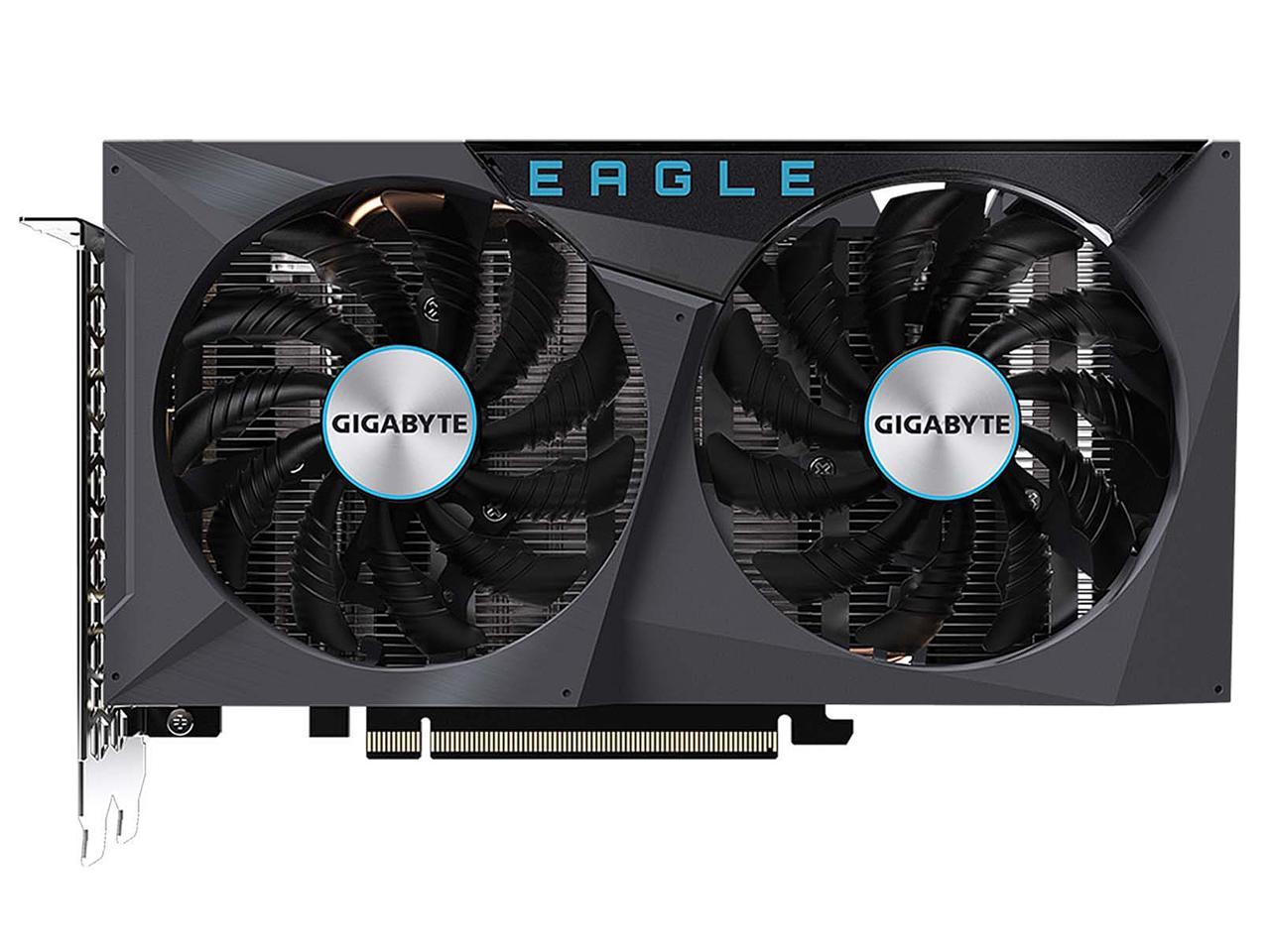 GIGABYTE GeForce RTX 3050 EAGLE OC 8G Graphics Card, 2x WINDFORCE Fans, 8GB GDDR6 128-bit GDDR6