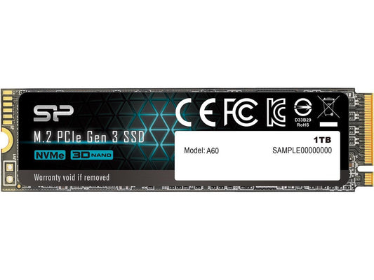 Silicon Power 1TB NVMe PCIe Gen3 x4 M.2 2280 TLC SSD