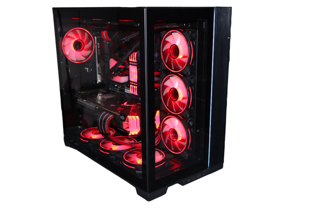 ATX box desktop Gaming Pc Exeom®Devil Red USB front S/source