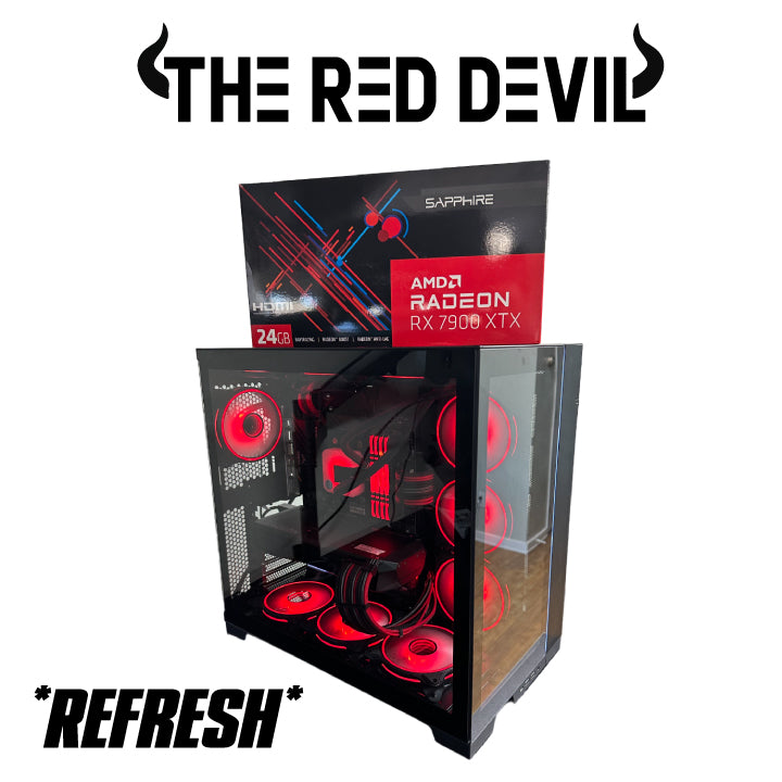 The Red Devil REFRESH, AMD RADEON RX 7900 XTX 24GB, AMD Ryzen 7 5800X3D 3.4 GHz, 32GB DDR4, 1TB SSD, WiFi & Win 10 Pro