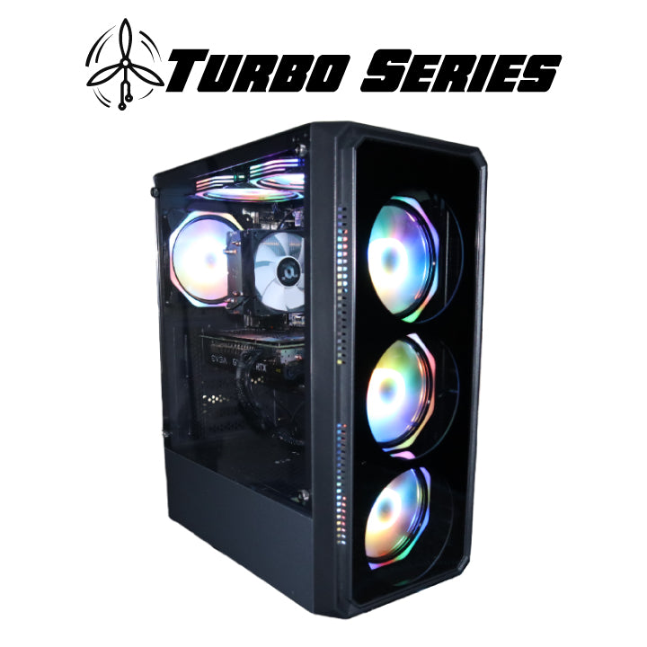 TURBO SERIES Gaming PC, Intel Core i3-12100F 3.3GHz, GeForce RTX 3050 8GB, 16GB DDR4, 1TB SSD, WiFi & Win 10 Pro